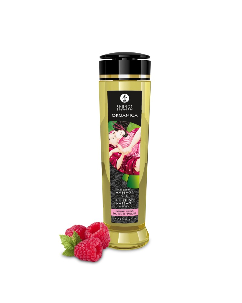 Huile de massage Kissable Framboise 240ml sextoys et accessoires sur La Boutique du Hard