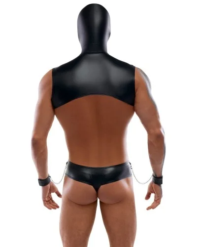 Cagoule String à menottes Teros Noir sextoys et accessoires sur La Boutique du Hard