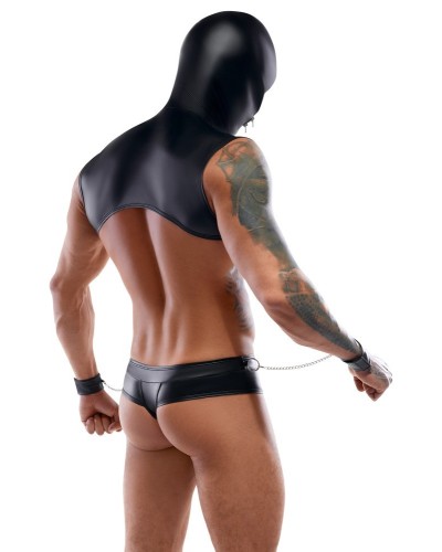 Cagoule String à menottes Teros Noir sextoys et accessoires sur La Boutique du Hard