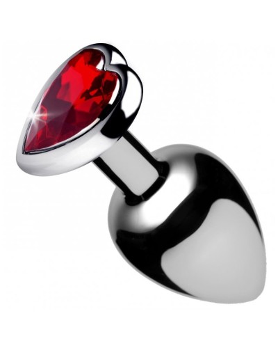 Plug bijou Heart Gem Rouge 7 x 3.4 cm