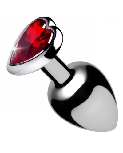 Plug bijou Heart Gem Rouge 8 x 4 cm