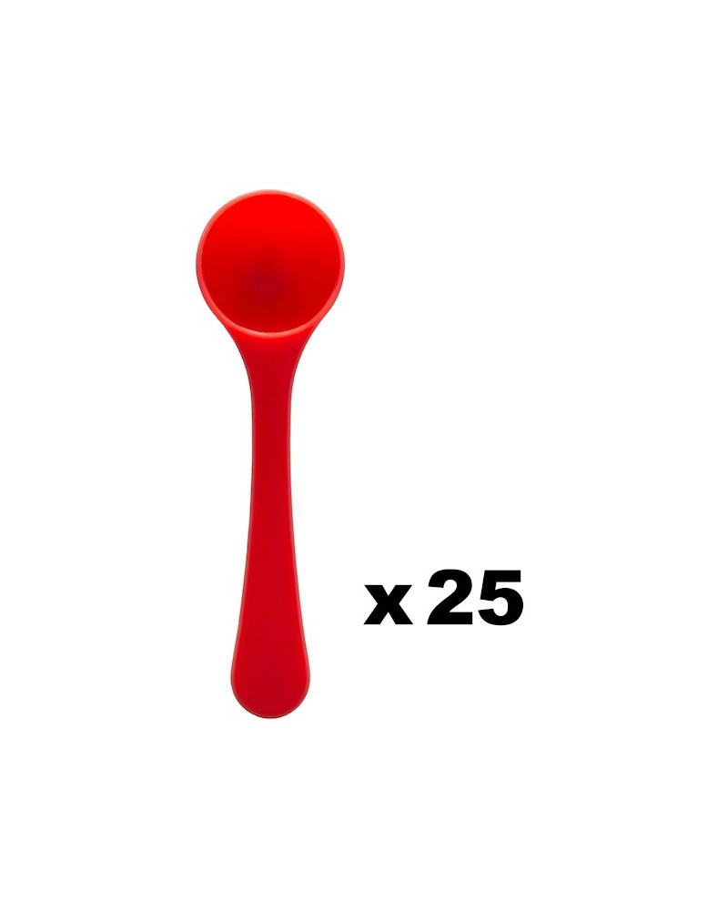 Pack de 25 cuillères rouges - Dosage 6g