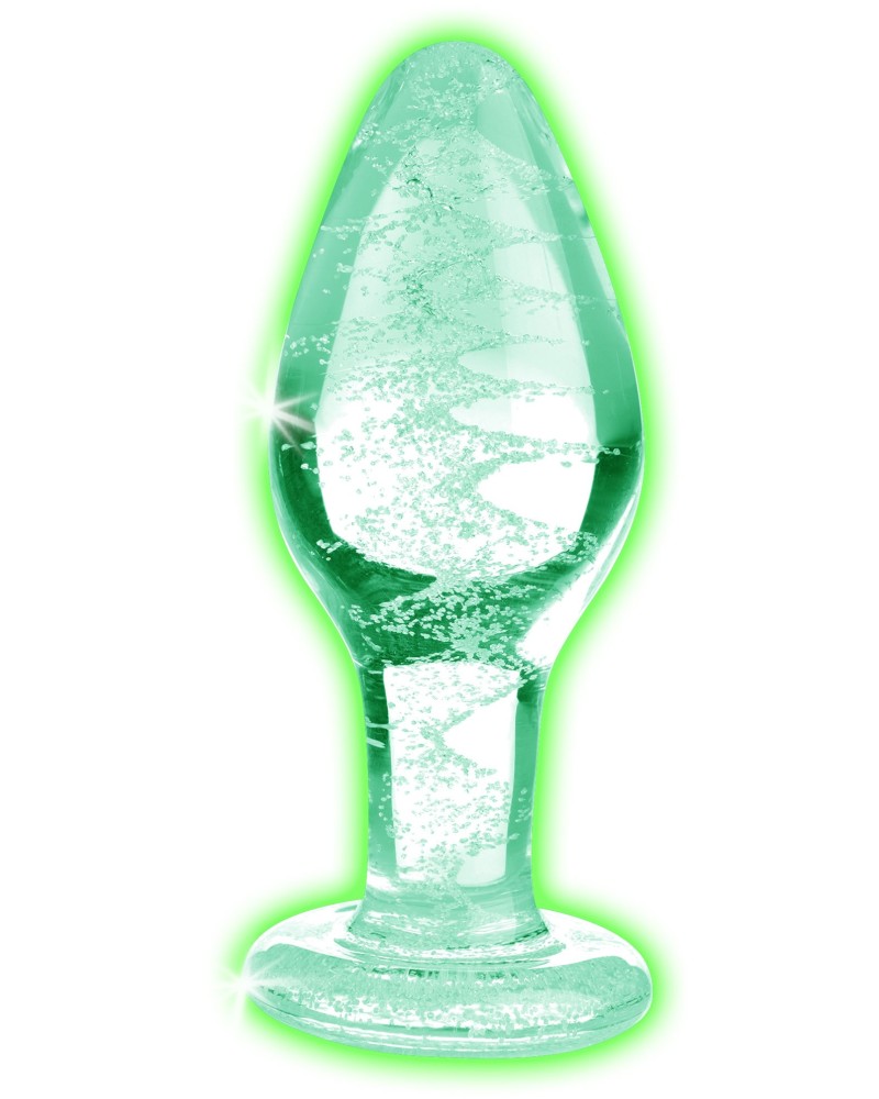 Plug phosphorescent en verre Glow M 8 x 3.4cm pas cher