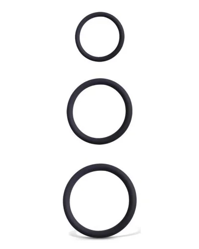 Lot de 3 Cockrings fins Thiniak 30-50 mm Noirs