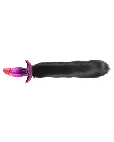 Plug queue de renard Purplelien queue 41 cm noir