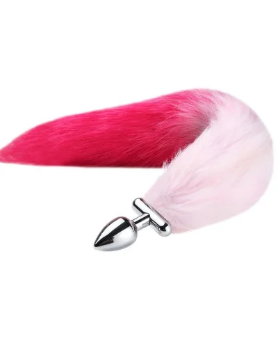 Plug queue de renard convertible bijou Foxy roxy queue 39cm roses