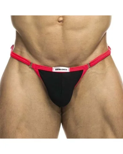 Slip sexy Kini Noir-Rose fluo