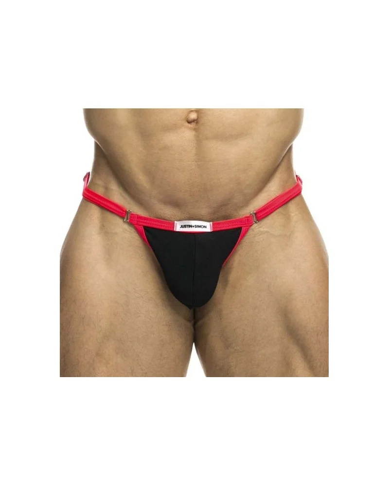 Slip sexy Kini Noir-Rose fluo