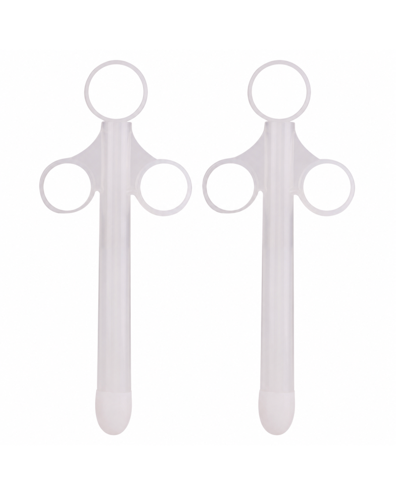 Lot de 2 Pipettes à lubrifiant Shoot perfect 10ml Blanc Insertion 10 x 1.5cm