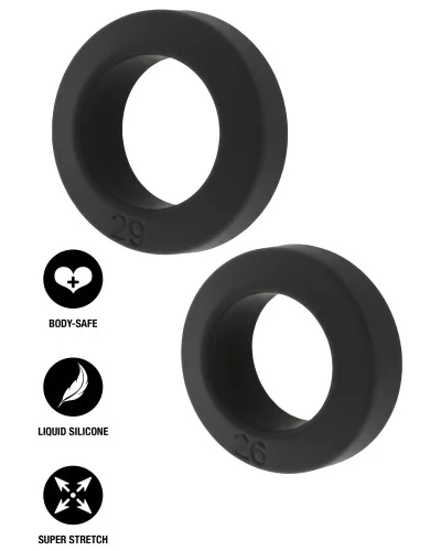 Lot de 2 Cockrings Double Stackers 26-29mm