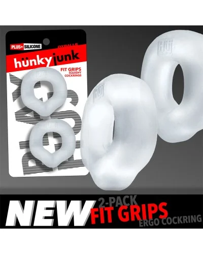 Lot de 2 Cockrings Fit Grips 25 mm Transparents