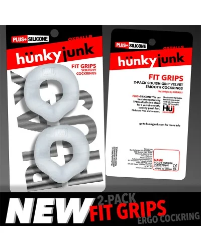 Lot de 2 Cockrings Fit Grips 25 mm Transparents