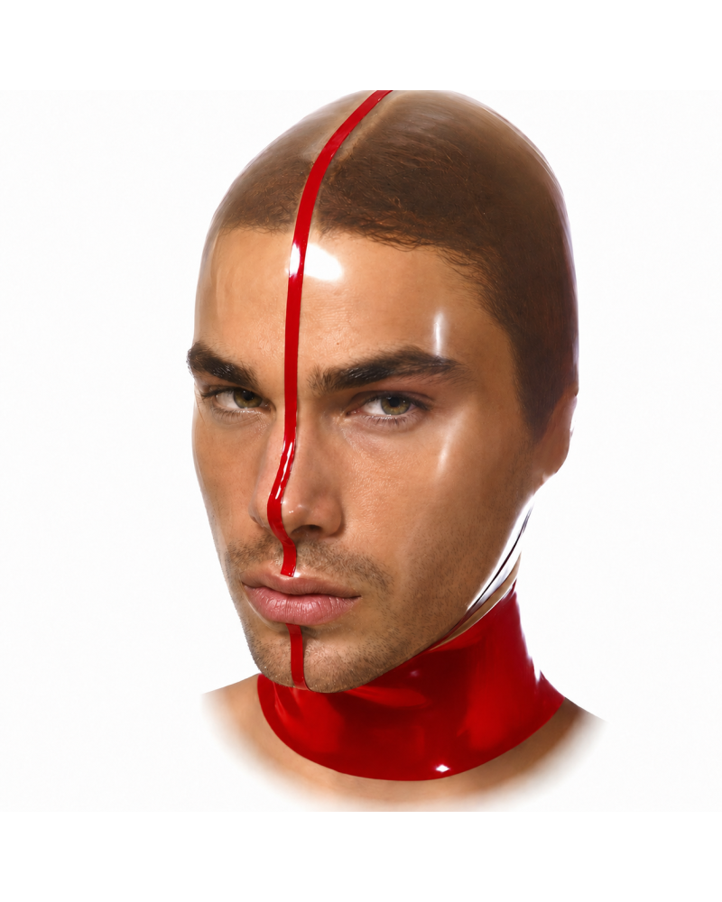 Cagoule en latex Lineclear Rouge