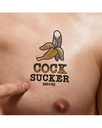 Tatouage temporaire Cock Sucker 9 x 6.5cm