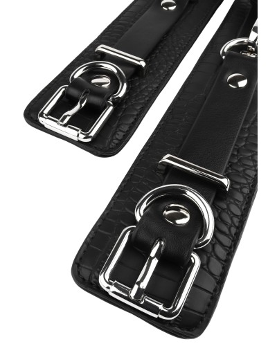 Menottes de chevilles - motif Croco Feros Noires