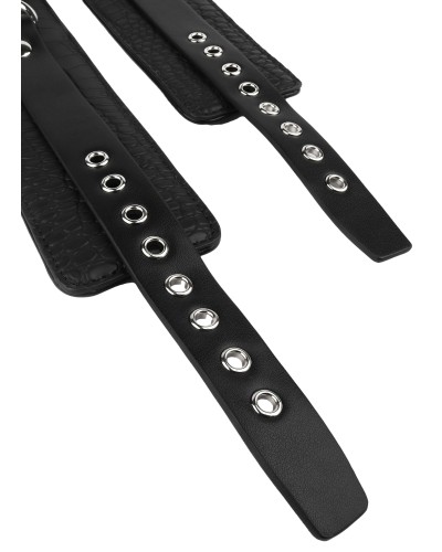 Menottes de chevilles - motif Croco Feros Noires