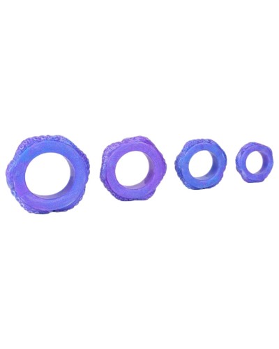 Lot de 4 Cockrings Oktopus Violets