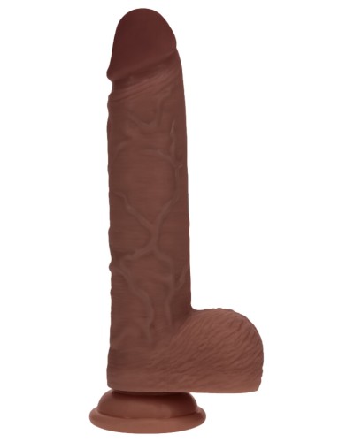 Gode vibrant va-et-vient Demetrio marron 16 x 4.3cm