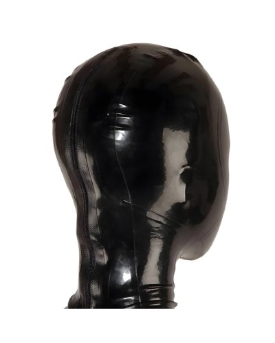 Cagoule en latex avec Bâillon Ultima Gag Noire