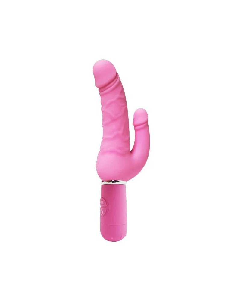 Gode poignée vibrant Dobledick 11 x 3.4cm Rose