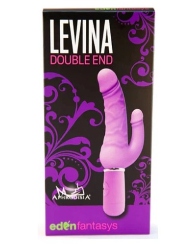 Gode poignée vibrant Dobledick 11 x 3.4cm Rose