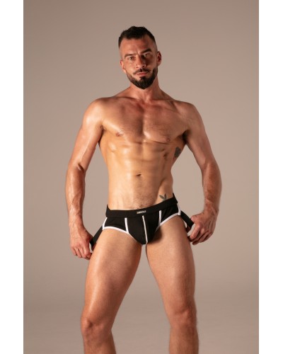 Jockbrief Rib Zip Noir