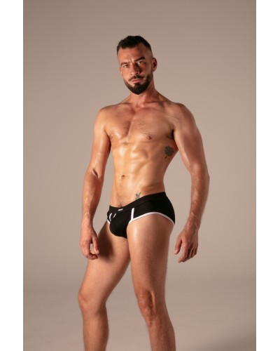 Slip Rib Open Noir