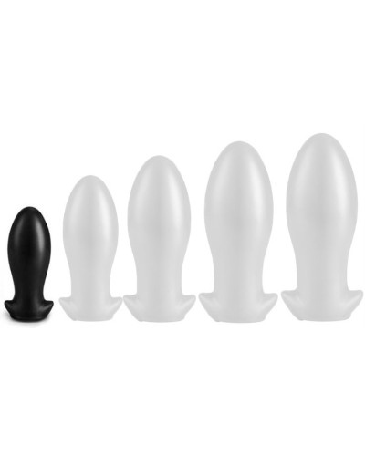 Plug silicone Saurus Egg S 10 x 4.5 cm Noir pas cher