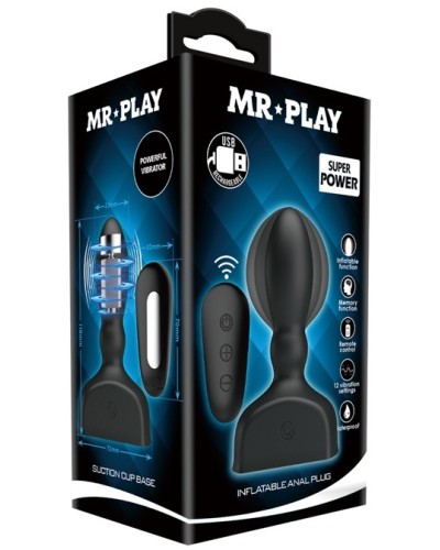 Plug vibrant gonflable Inflat Control Mr Play 9 x 3.3cm pas cher