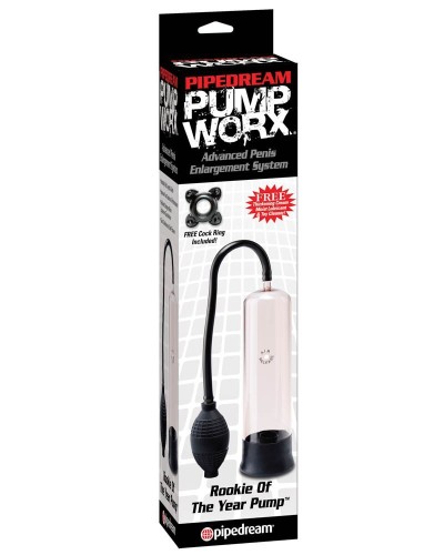 Pompe a pEnis Worx Rookie 19 x 5 cm Blanc pas cher