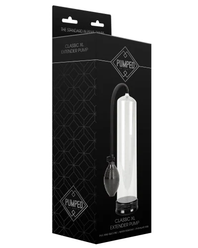 Pompe de pEnis Classic XL 29 x 6.5 cm Transparent pas cher