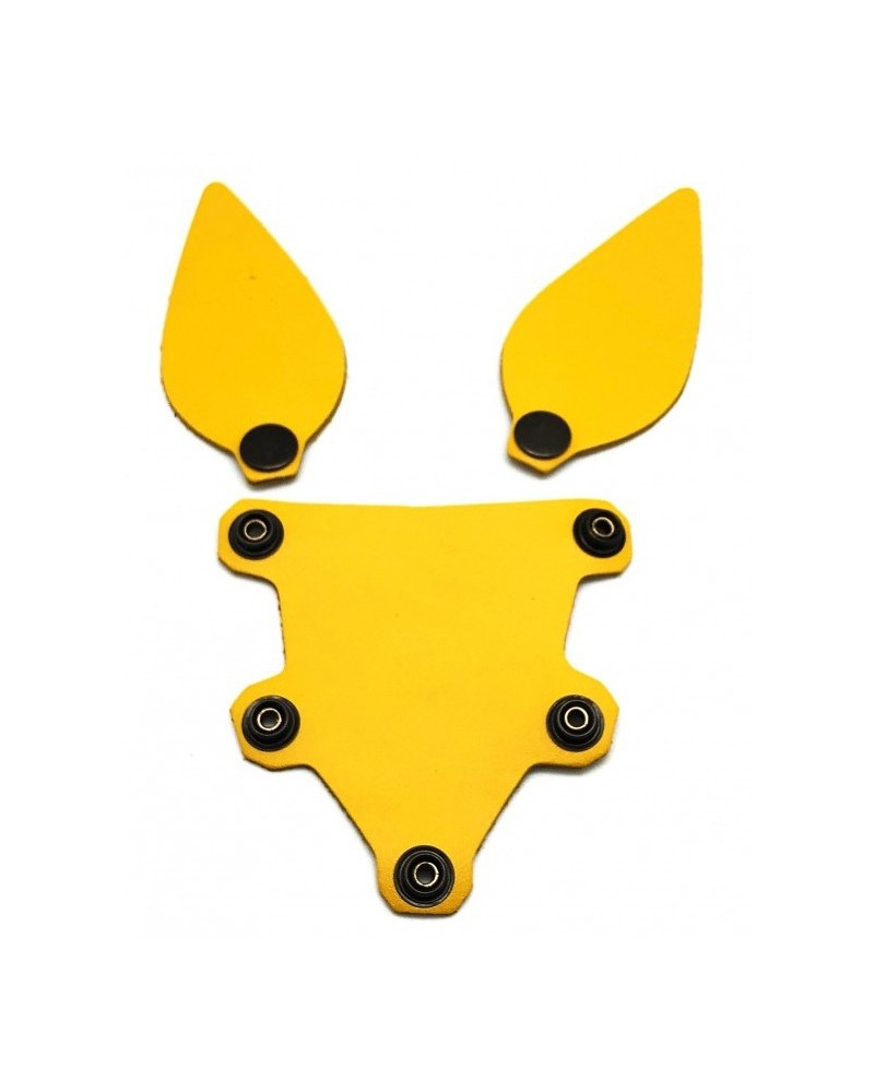 PUPPY SET OREILLES ET LANGUE EN CUIR JAUNE pas cher