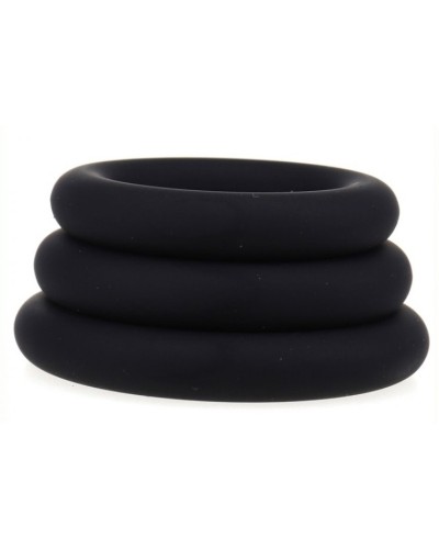 Set de 3 cockrings en silicone pas cher