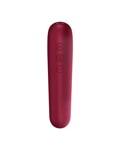 Stimulateur de clitoris + Vibromasseur Dual Love Rouge pas cher