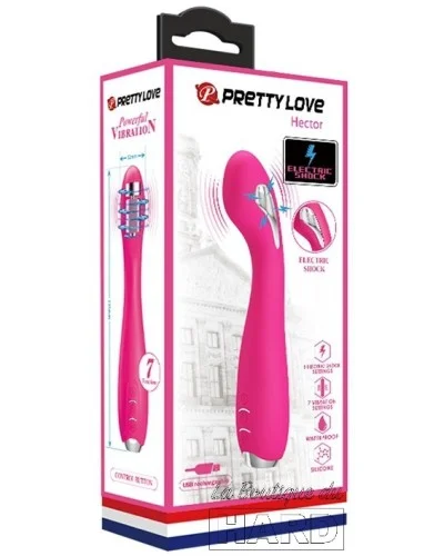 Vibro Electro Hector Pretty Love 19.5 x 3.2 cm Rose pas cher