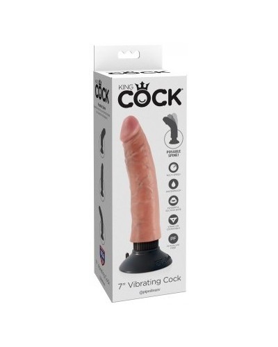 Gode vibrant King Cock 18 x 4 cm pas cher