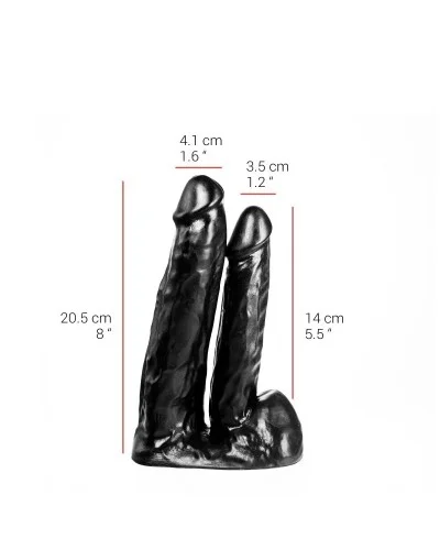 Double Gode Dildorama 18 x 4 cm Noir pas cher