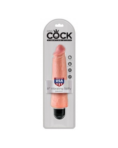 Gode vibrant King Cock Stiffy 20 X 5.5 cm Flesh pas cher