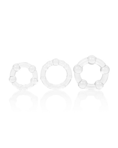 Lot de 3 Cockrings Balls Clear pas cher