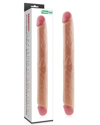 Double Dildo Realistic Slim 44 x 4.5cm pas cher