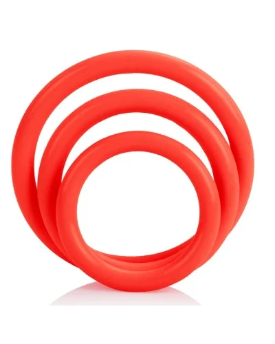 Tri-Rings Cockring Rouge pas cher