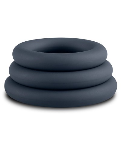 Set de 3 cockrings Boners Silicone 9mm pas cher