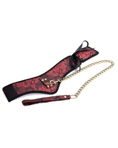 Collier Laisse SCANDAL Rouge pas cher