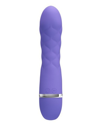 Vibromasseur Truda 19.5 x 3.5cm - Violet pas cher