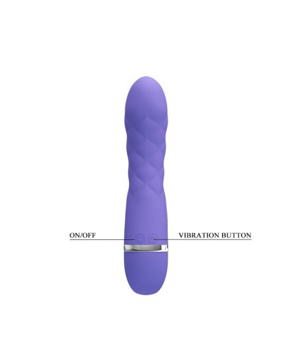 Vibromasseur Truda 19.5 x 3.5cm - Violet pas cher