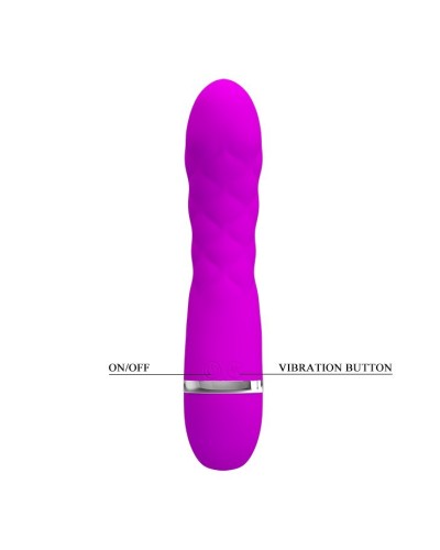 Vibromasseur design Truda 19.5 x 3.5cm - Violet pas cher