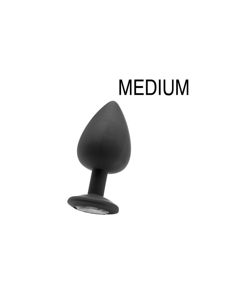 Plug diamond Medium  7 x 3.5 cm Noir pas cher