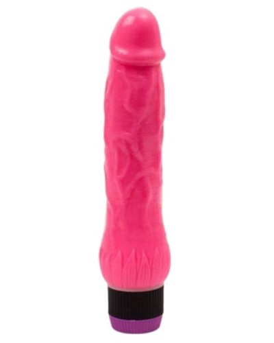 Gode vibrant Cock 16 x 3.8 cm Rose pas cher