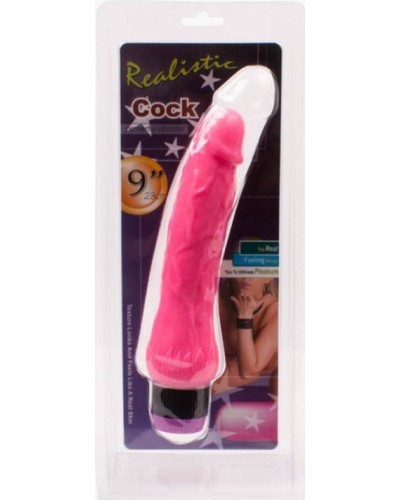 Gode vibrant Cock 16 x 3.8 cm Rose pas cher