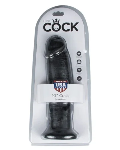 Gode king Cock 24 x 6.4cm Noir pas cher